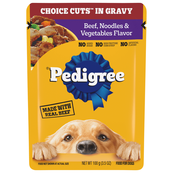 Save on PEDIGREE Choice Cuts in Gravy Beef Noodles & Vegetables Adult