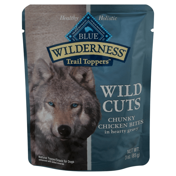 Save on BLUE Wilderness Trail Toppers Wild Cuts Dog Snacks Chunky