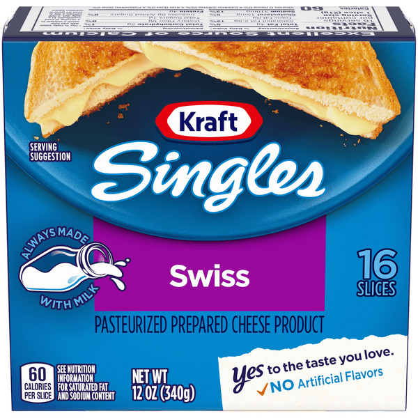 Save on Kraft Singles Swiss Cheese Slices 16 ct Order Online Delivery