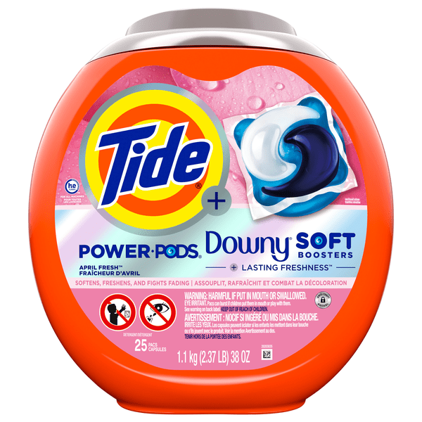 Save on Tide+ Power Pods Downy Soft Boosters Laundry Detergent Pacs