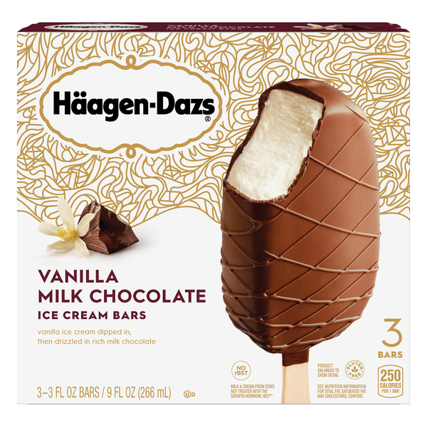 Save on HaagenDazs Ice Cream Bars Vanilla Milk Chocolate 3 ct Order