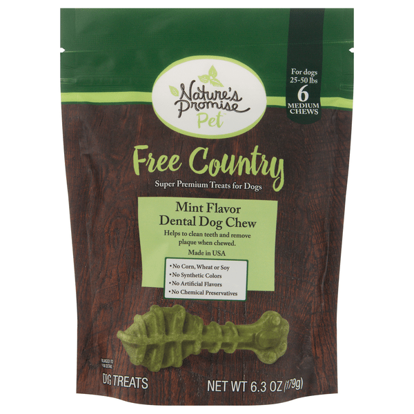 Save on Nature's Promise Pet Free Country Dental Dog Chews Mint Flavor