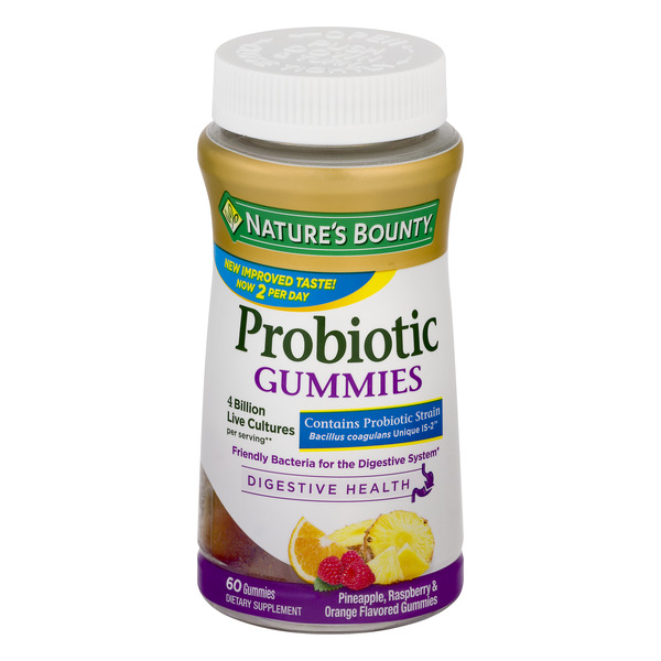 Save on Nature's Bounty Probiotic Gummies Digestive Health Assorted Fruit Order Online Delivery