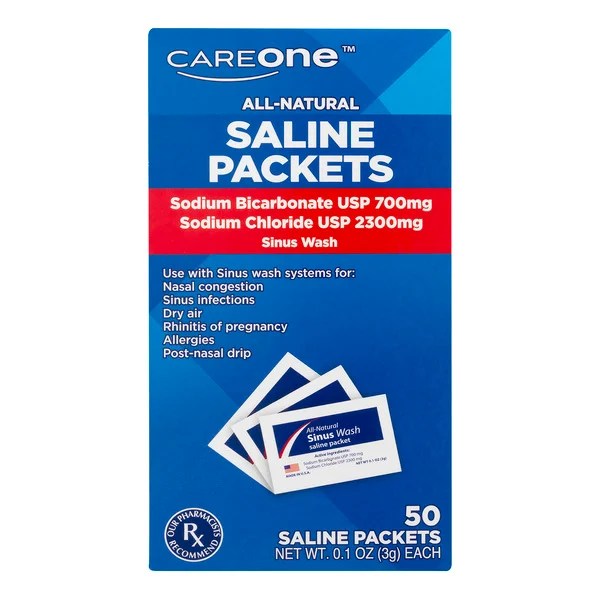 SinuCleanse PreMixed Saline Packets For Nasal Wash Irrigation Systems