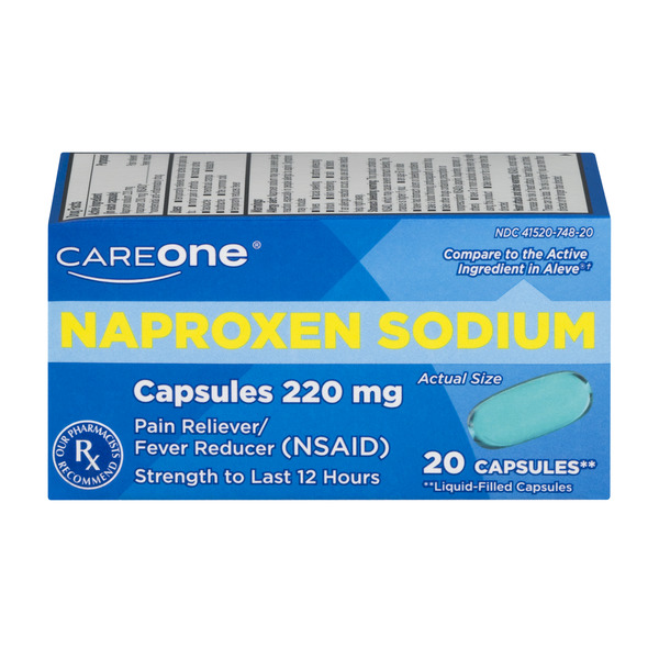 Save on CareOne All Day Pain Relief Naproxen Sodium 220 mg Liquid Gels