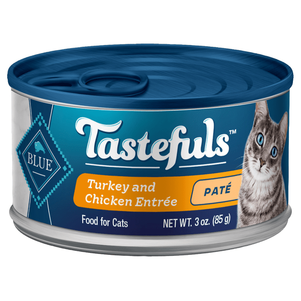Save on BLUE Tastefuls Adult Wet Cat Food Pate Turkey & Chicken Entree