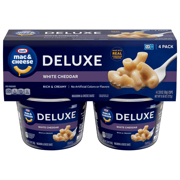 Save on Kraft Deluxe Mac & Cheese Dinner White Cheddar Microwaveable