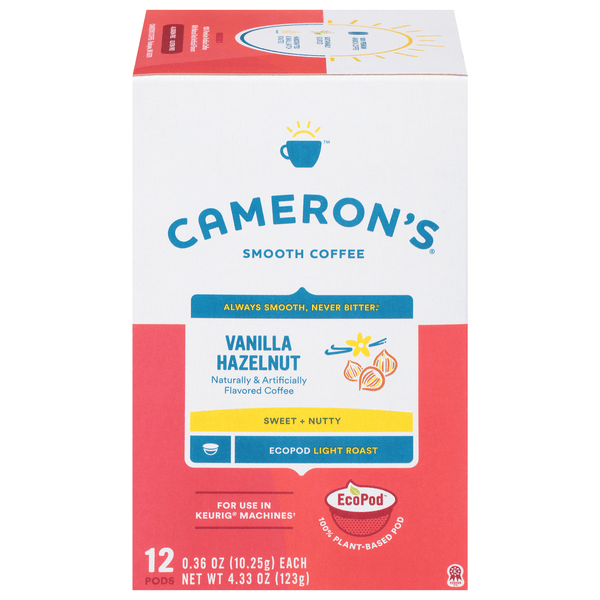 Save on Cameron's Vanilla Hazelnut Light Roast Coffee KCups Order
