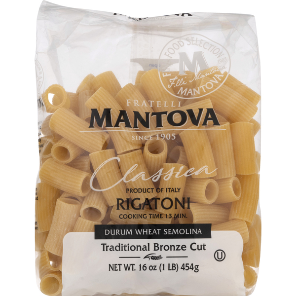 Save on Mantova Durum Wheat Semolina Rigatoni Pasta Traditional Bronze