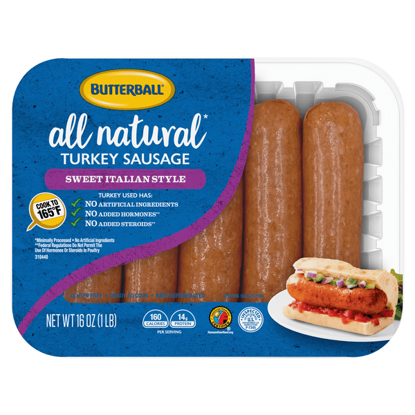 Save on Butterball Turkey Sausage Sweet Italian Style Lean All Natural