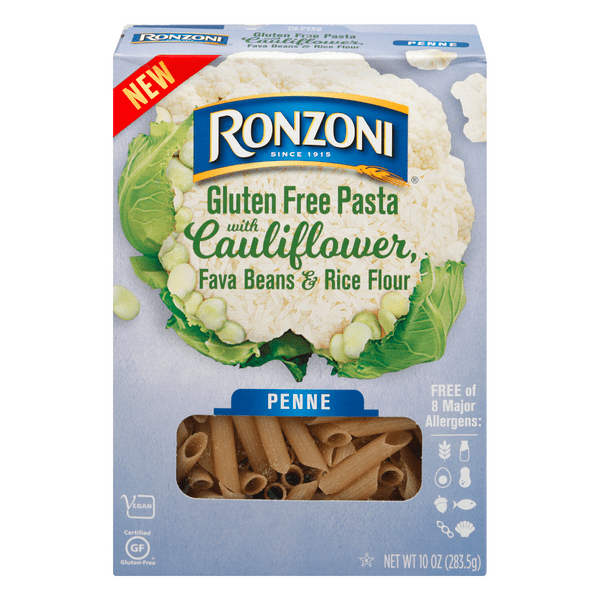 Save on Ronzoni Penne with Cauliflower Fava Beans & Rice Flour Gluten