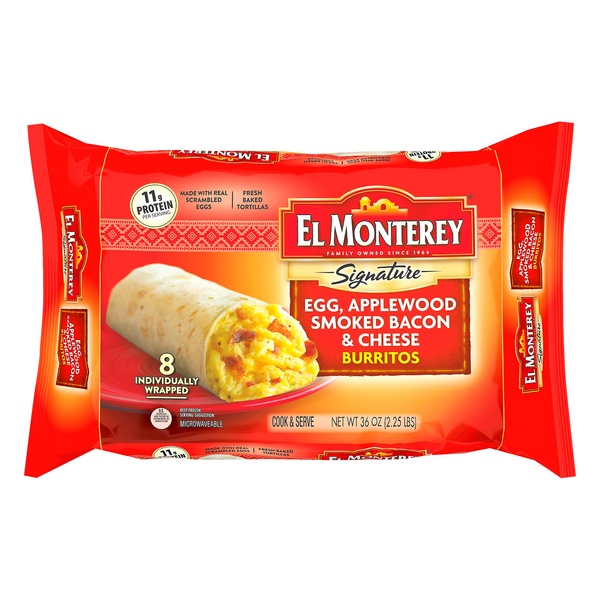 Save on El Monterey Burritos Egg Applewood Smoked Bacon & Cheese 8 ct