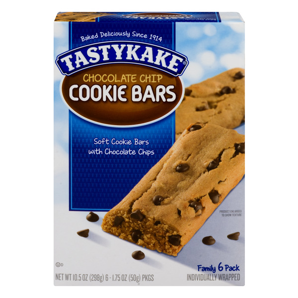 Save on Tastykake Soft Cookie Bars Chocolate Chip 6 ct Order Online