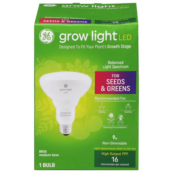 Save on GE LED Grow Light Light Blub 9 Watt Seeds & Greens Order Online