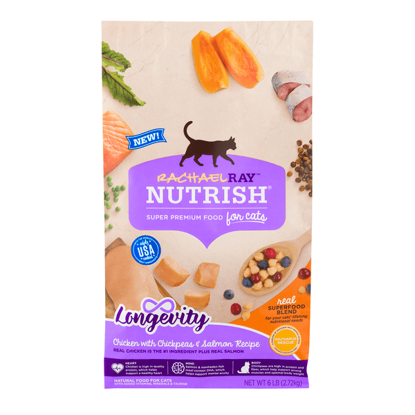 Save on Rachael Ray Nutrish Longevity Dry Cat Food Chicken Chickpea