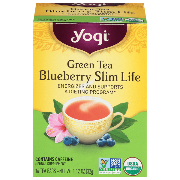 Save on Yogi Blueberry Slim Life Green Tea Bags Organic Order Online