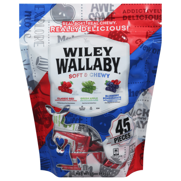Save on Wiley Wallaby Soft & Chewy Licorice Candie Assorted 45 ct Order Online Delivery GIANT