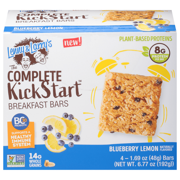 Save on Lenny & Larry's Complete Kickstart Breakfast Bars Blueberry