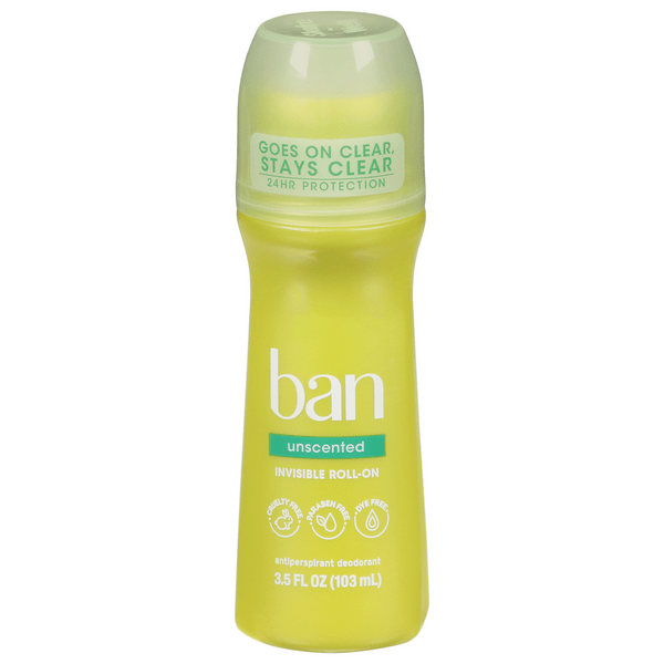Save on Ban Antiperspirant Deodorant Unscented RollOn Order Online