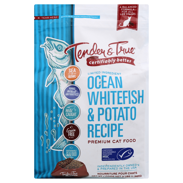 Save on Tender & True Premium Dry Cat Food Ocean Whitefish & Potato