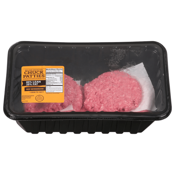Save on Food Lion Ground Beef Chuck Patties 80 Lean 20 Fat Order