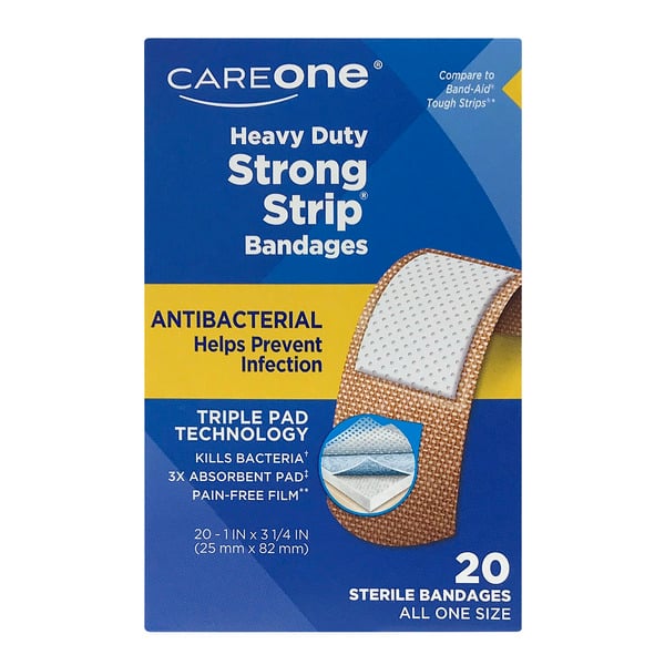 Save on CareOne Bandages Heavy Duty Strong Strip Antibacterial 1 X 3.25