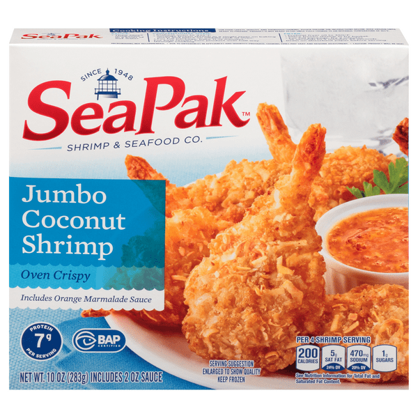 Save on SeaPak Coconut Shrimp Jumbo Frozen Order Online Delivery MARTIN'S