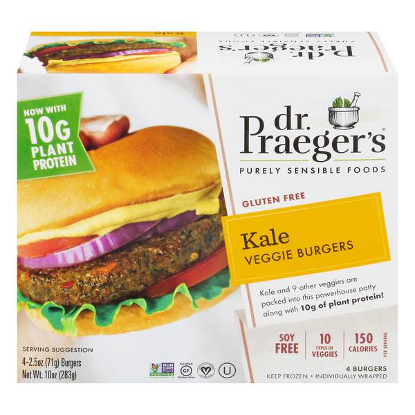 Save on Dr. Praeger's Sensible Foods Veggie Burgers Kale Gluten Free