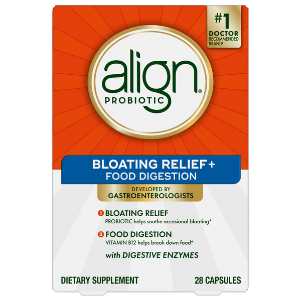 Save on Align Prebiotic Bloating Relief & Food Digestion Capsules Order