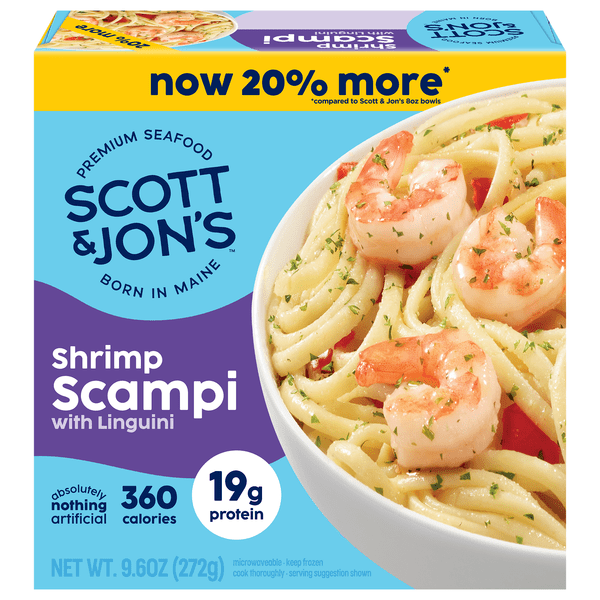 Save on Scott & Jon's Shrimp Scampi with Linguini Bowl Frozen Meal Order Online Delivery Stop