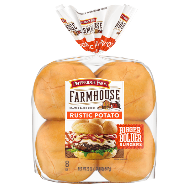 Save on Pepperidge Farm Farmhouse Rustic Potato Hamburger Buns 8 ct