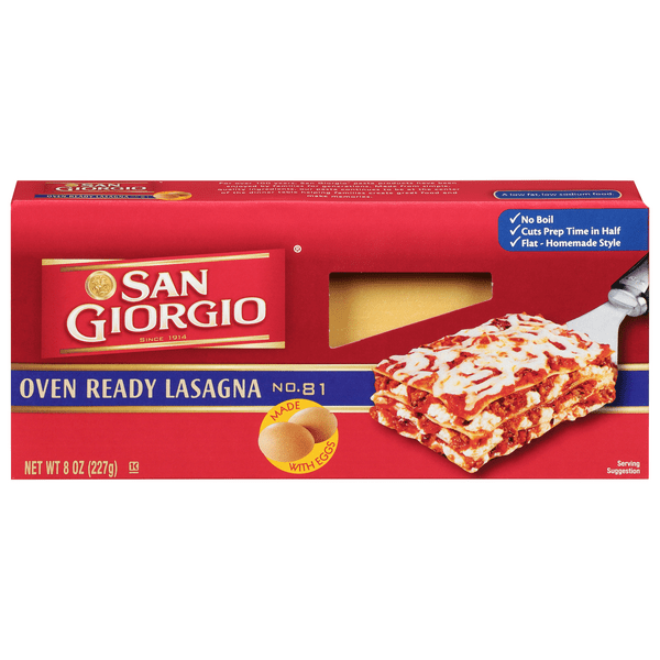 Save on San Lasagna Pasta Oven Ready Order Online Delivery MARTIN'S