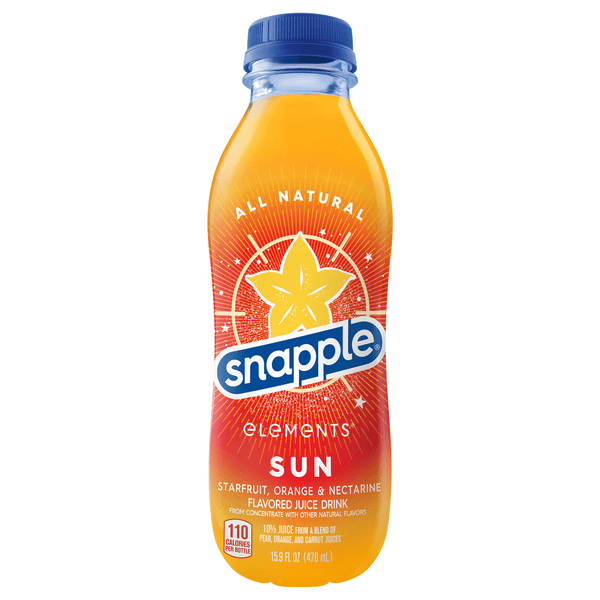 Save on Snapple Elements Sun Star Fruit Orange Nectarine Juice Drink