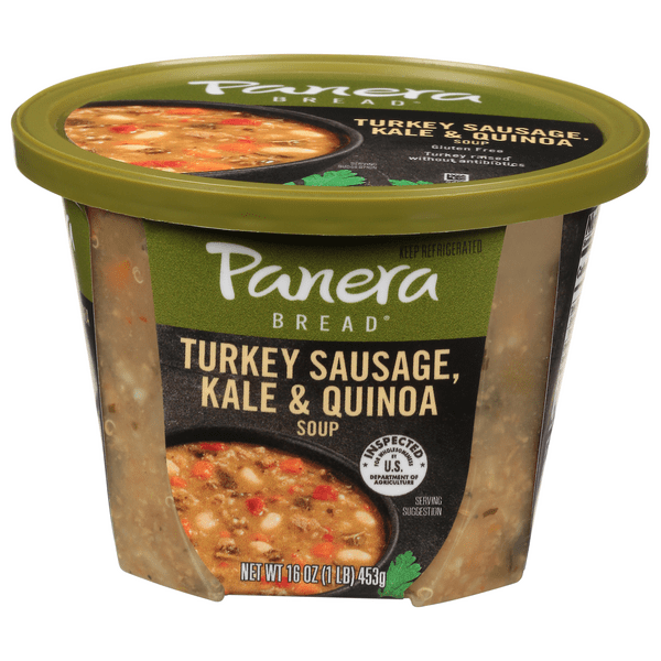 Save on Panera Bread Turkey Sausage Kale & Quinoa Soup Order Online
