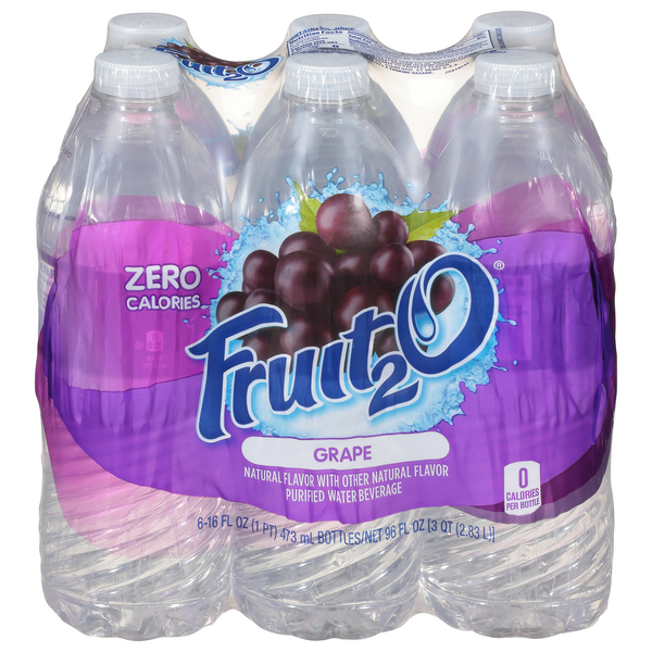 Save on Fruit2O Purified Water Beverage Grape Zero Calories 6 pk