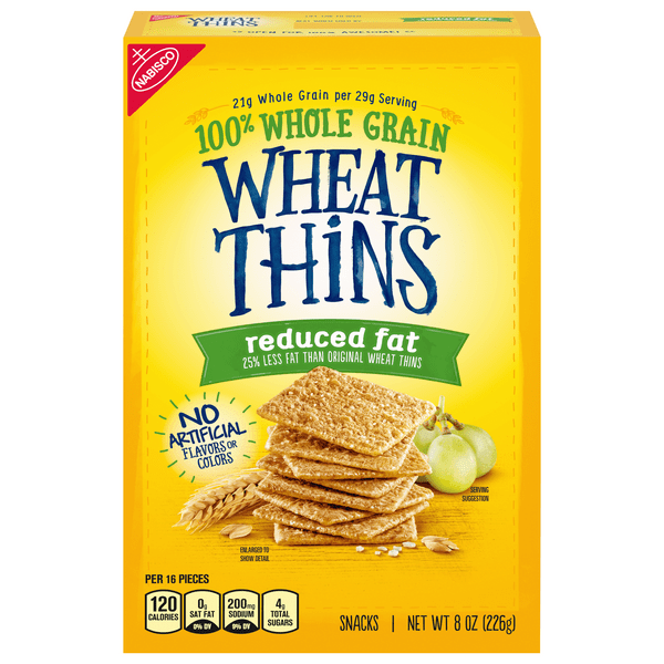 Save on Nabisco Wheat Thins Crackers Reduced Fat Order Online Delivery