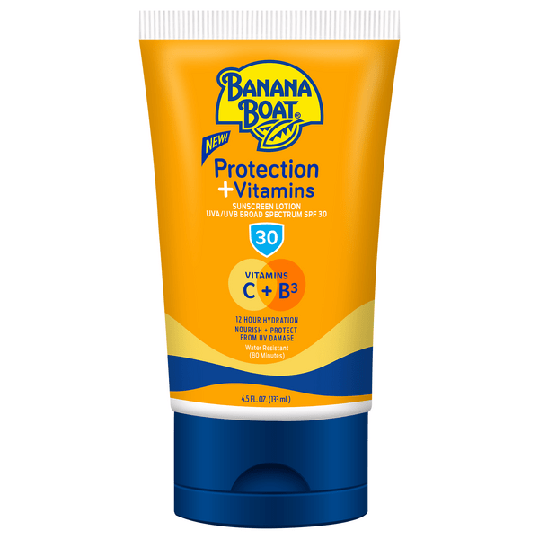 Save on Banana Boat Protection + Vitamins Moisturizing Sunscreen Lotion
