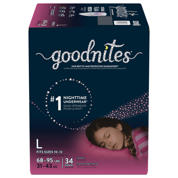Save on GoodNites Nighttime Underwear Girls L 6895 lbs Order Online