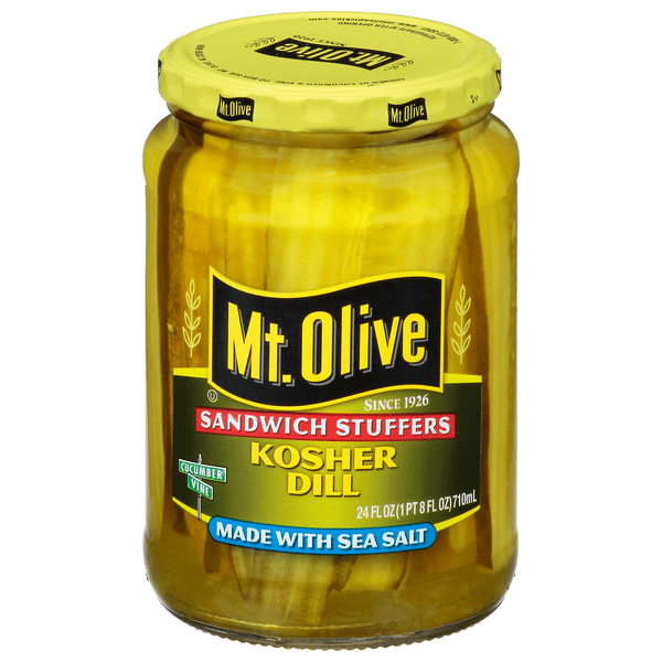 Save on Mt. Olive Sandwich Stuffers Kosher Dill Pickles with Sea Salt