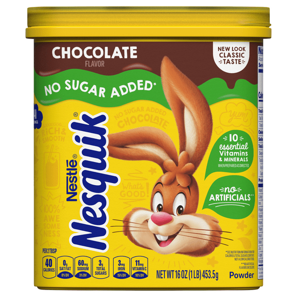 Save on Nestle Nesquik Flavored Powder Chocolate No Sugar Added Order