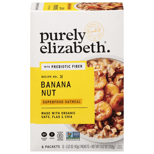 Save on Purely Elizabeth Superfood Oatmeal with Prebiotic Fiber Banana