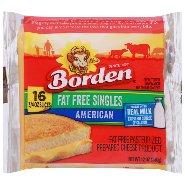 Save on Borden American Cheese Product Fat Free Singles 16 ct Order Online Delivery Stop & Shop