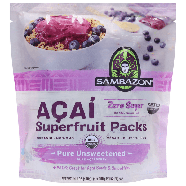 Save on Sambazon Pure Unsweetened Pure Acai Berry Acai Superfruit Packs