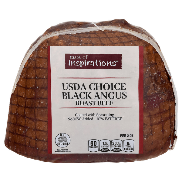 Save on Taste of Inspirations Deli Roast Beef Choice Black Angus (Regular Sliced) Order Online