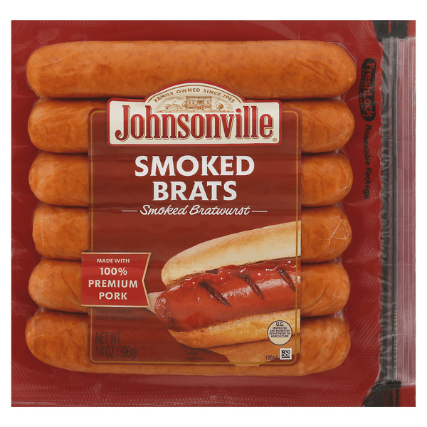 Save on Johnsonville Brats Smoked 6 ct Order Online Delivery MARTIN'S