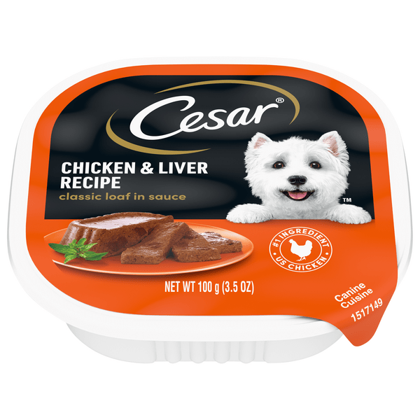 Save on Cesar Classic Loaf in Sauce Adult Wet Dog Food Chicken & Liver
