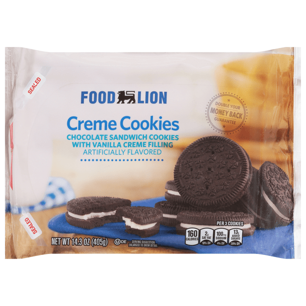 Save on Food Lion Vanilla Creme Chocolate Sandwich Cookies Order Online Delivery Food Lion