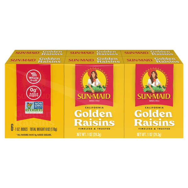 Save on SunMaid California Golden Raisins 6 ct Order Online Delivery