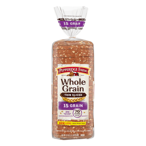 Save on Pepperidge Farm Whole Grain Bread 15 Grain Thin