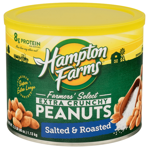 Save on Hampton Farms Farmer's Select Extra Crunchy Peanuts Salted
